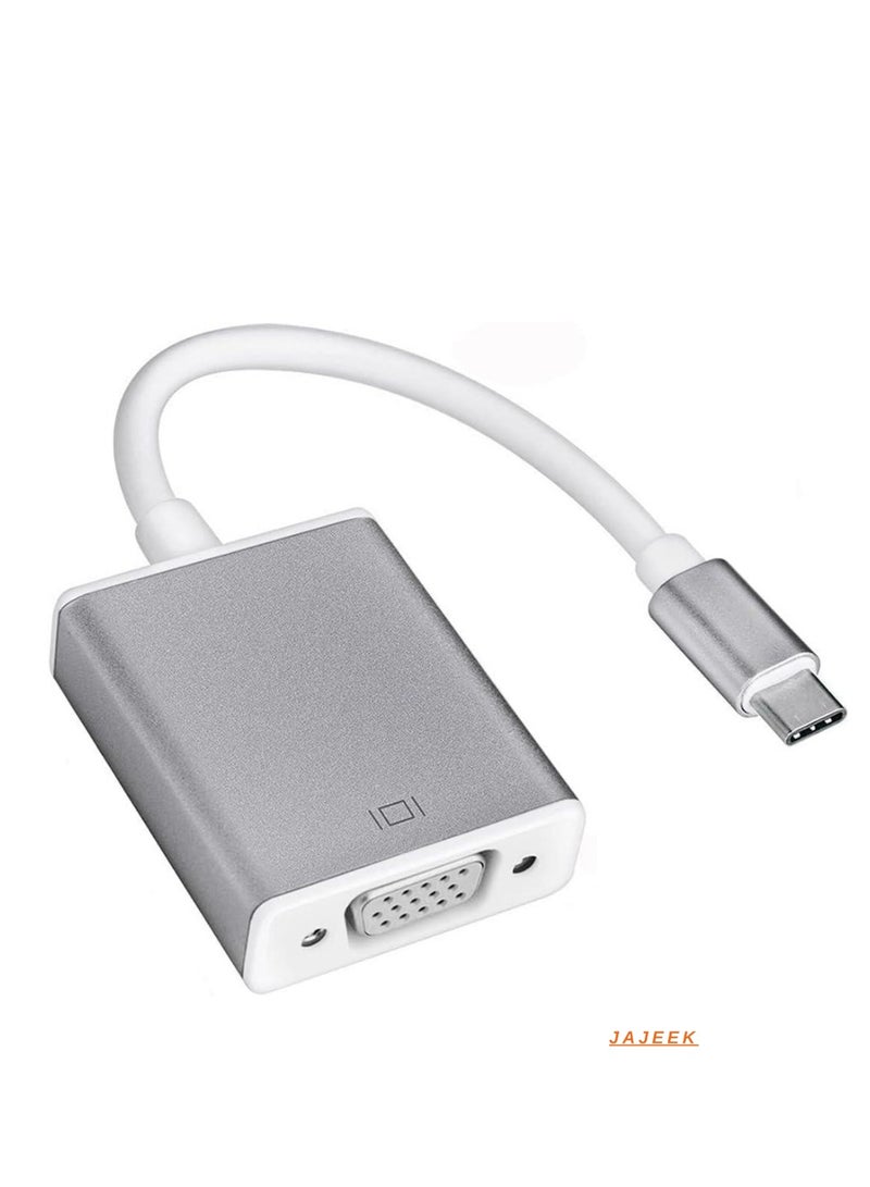 JAJEEK USB Type C to VGA Adapter, USB-C to VGA, Thunderbolt 3 to VGA Adapter, Compatible with Multiple Branded Devices, Full HD 1080P Video Output – Portable, High-Quality Video Converter for Laptops, MacBook, Chromebook, and More - Image 1