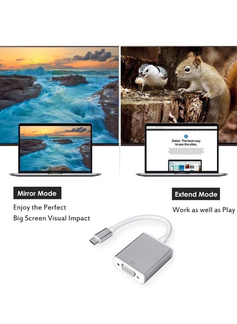 JAJEEK USB Type C to VGA Adapter, USB-C to VGA, Thunderbolt 3 to VGA Adapter, Compatible with Multiple Branded Devices, Full HD 1080P Video Output – Portable, High-Quality Video Converter for Laptops, MacBook, Chromebook, and More - Image 4