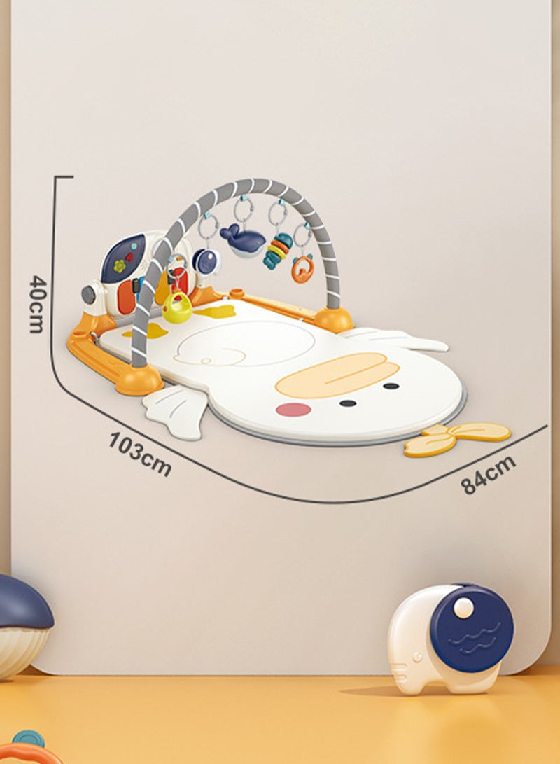 MaBaby 3 in 1 Baby Play Mat Baby Gym,Funny Play Piano Baby Activity Gym Mat with 5 Infant Learning Sensory Baby Toys, Music and Lights Boy & Girl Gifts for Newborn Baby - Image 2