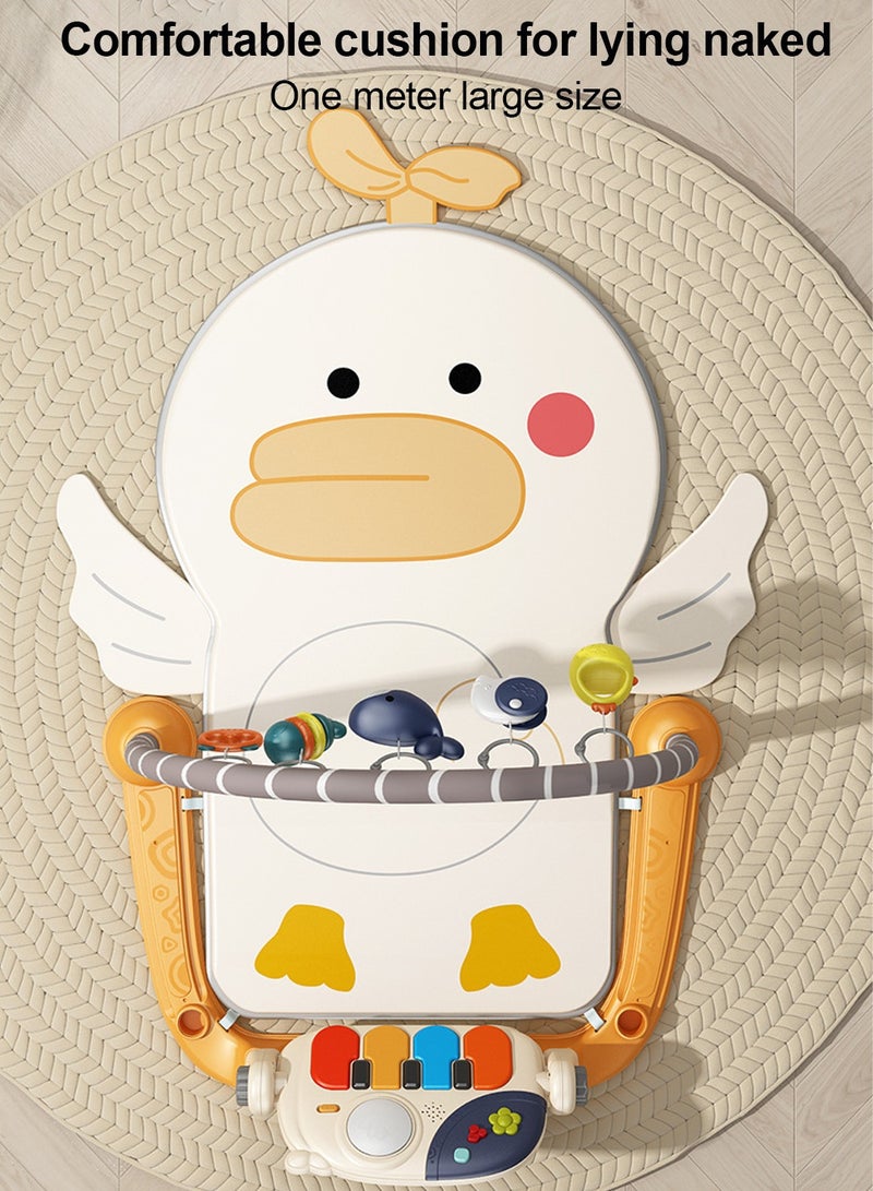 MaBaby 3 in 1 Baby Play Mat Baby Gym,Funny Play Piano Baby Activity Gym Mat with 5 Infant Learning Sensory Baby Toys, Music and Lights Boy & Girl Gifts for Newborn Baby - Image 4