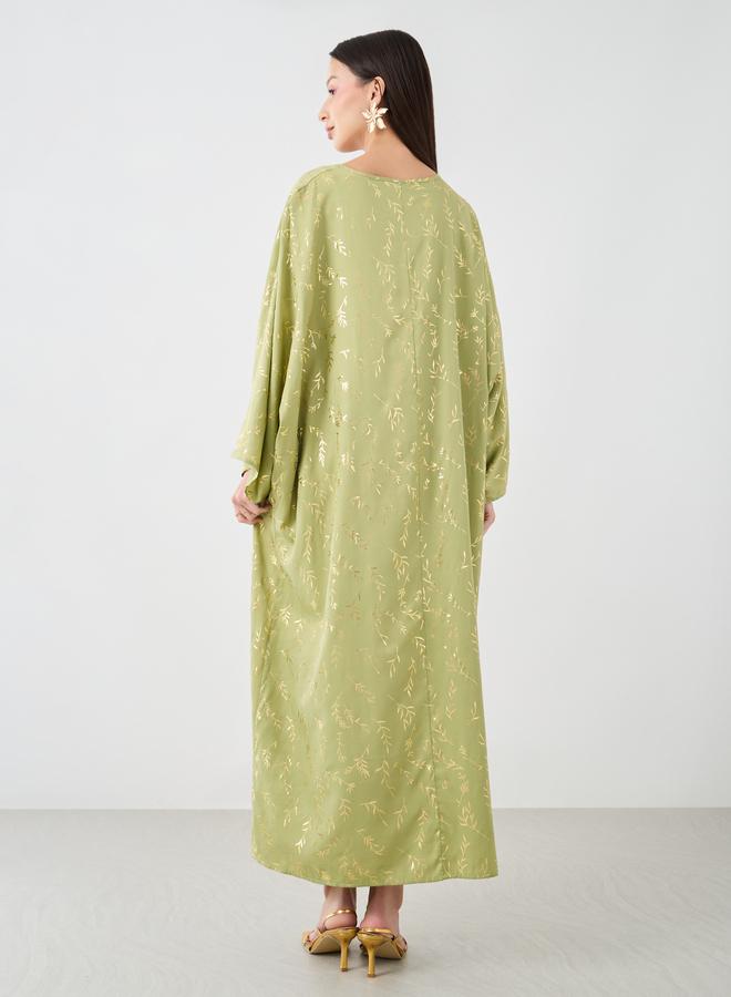 Take Two Take Two Foil Printed Batwing Sleeve Kaftan  - Image 4