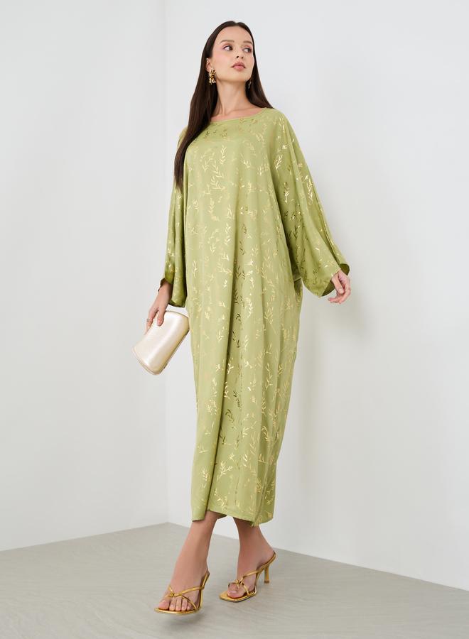Take Two Take Two Foil Printed Batwing Sleeve Kaftan  - Image 1
