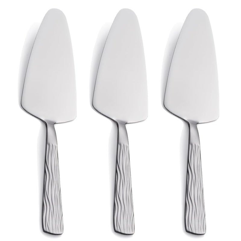 Seeshine Silver Cake Server  9.3-Inch Stainless Steel Pie Server  Pizza Server Of 3  Pie Server Spatula  Cake And Pie Servers  Dishwasher Safe - Image 1