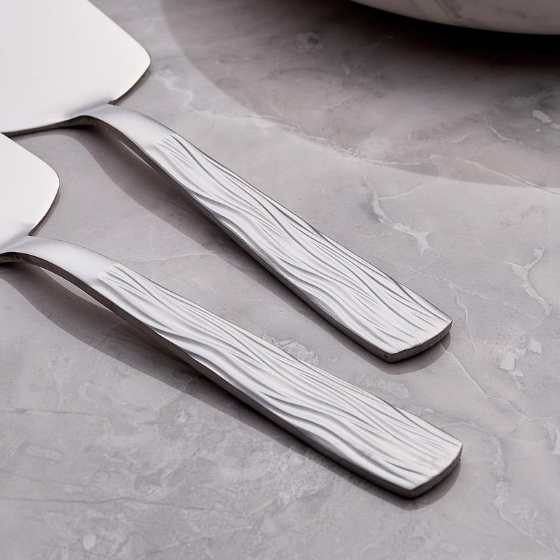 Seeshine Silver Cake Server  9.3-Inch Stainless Steel Pie Server  Pizza Server Of 3  Pie Server Spatula  Cake And Pie Servers  Dishwasher Safe - Image 5