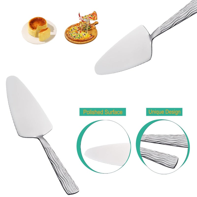 Seeshine Silver Cake Server  9.3-Inch Stainless Steel Pie Server  Pizza Server Of 3  Pie Server Spatula  Cake And Pie Servers  Dishwasher Safe - Image 3