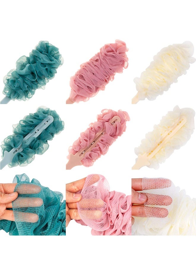 HOMESTAR 3 Pack Back Scrubber Long Handled ，Bath Brush Soft Mesh Sponge， Exfoliating Body Scrub Back Cleaner Loofah Bathroom Shower Accessories for Women and Men - Image 2