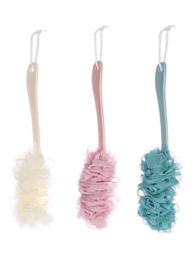 HOMESTAR 3 Pack Back Scrubber Long Handled ，Bath Brush Soft Mesh Sponge， Exfoliating Body Scrub Back Cleaner Loofah Bathroom Shower Accessories for Women and Men - Image 4