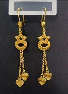 GOLDMAX Elegant 21k Gold Plated Drop Earrings For Women  - Image 2
