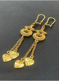 GOLDMAX Elegant 21k Gold Plated Drop Earrings For Women  - Image 3