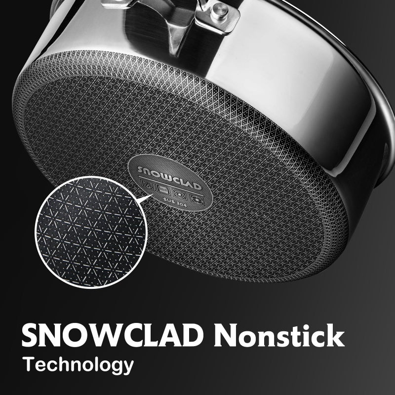 SNOWCLAD Saute Pan,Hybrid Non Stick 5 Quart Everyday Braiser pan,Chicken Fryer, PFOA Free Cookware,12 inch Deep Frying Pans with Lid,Dishwasher and Oven Safe,Works on Induction,Ceramic and Gas Cooktops - Image 4