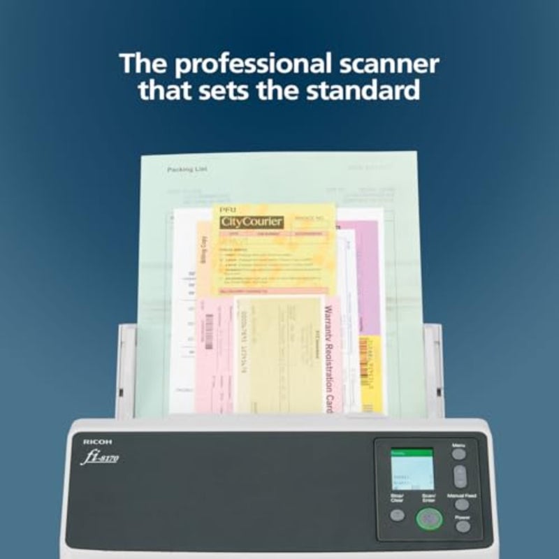 Professional document scanner for office use, plastic body, black color, high-speed color duplex scanning with network connectivity - Image 2