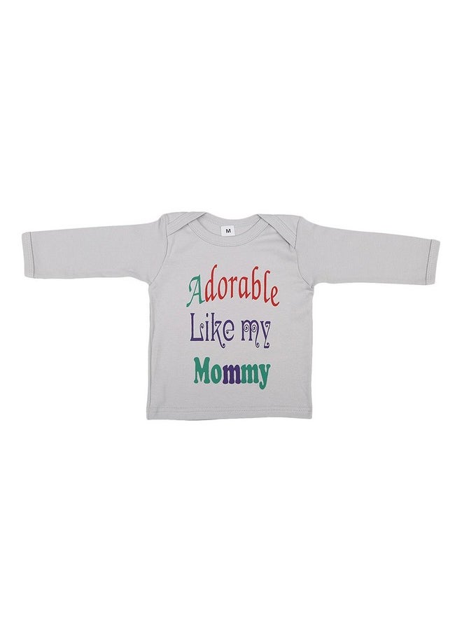 فيرست كيدز ستيب - مجموعة First Kids Step للأطفال الرضع، مكونة من 6 سراويل رياضية مع ضلع و5 قمصان مطبوعة بعبارات الأم والأب (متعددة الألوان، من 9 إلى 12 شهرًا) - Image 1