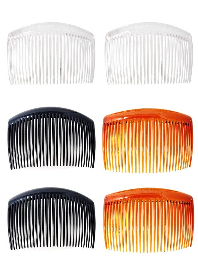 Honbay 12PCS Plastic French Side Hair Flexible Durable Hair Combs Strong Twist Comb Hair Clip Combs for Girls Women (29 Teeth, 3 Color) - Image 1