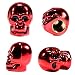 Dsycar Red Skull Valve Stem Caps Funny Cars Tires Valve Stem Caps Cover Cool Skull Head Universal for Cars SUV Bike Trucks Motorcycles Red - Image 2