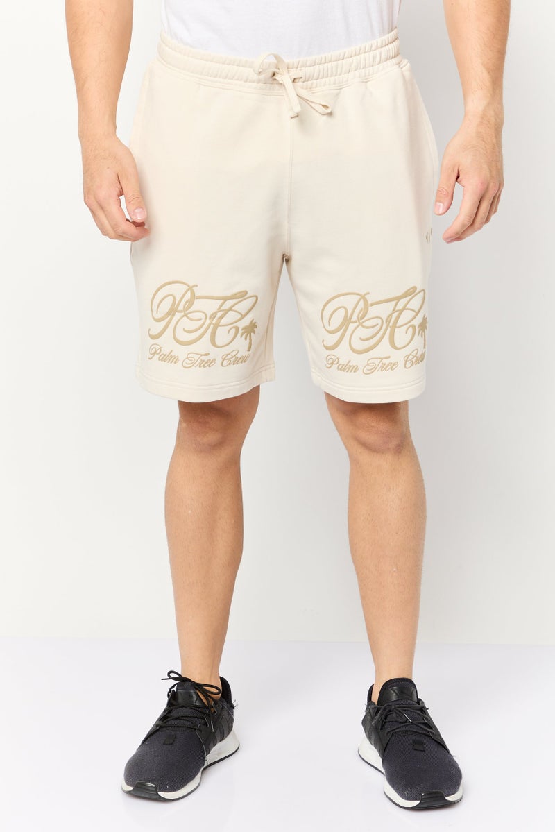 Puma x Palm Tree Crew Men Sportswear Fit Outdoor Outdoor Shorts, Cream - Image 1