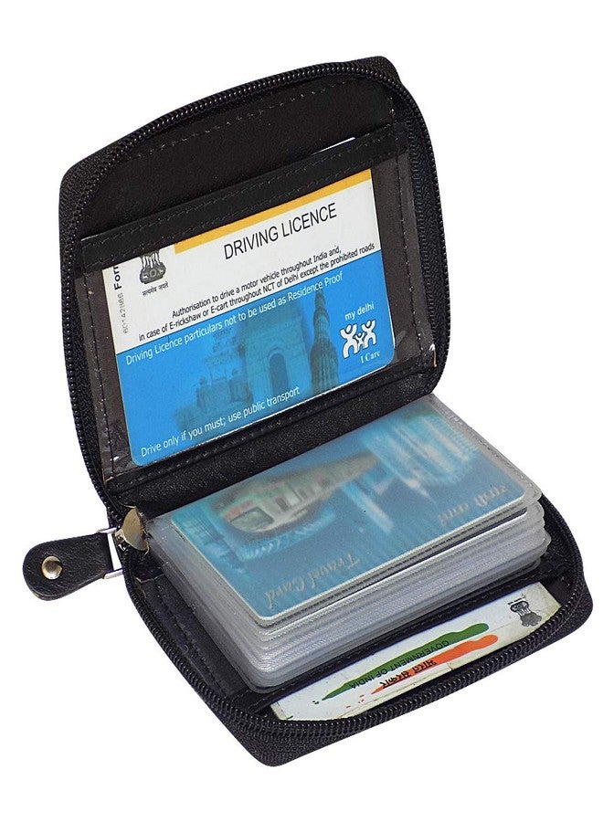 STYLE SHOES Leather Black Card Wallet, Visiting, Credit Card Holder, Pan Card/ID Card Holder Women - Image 3