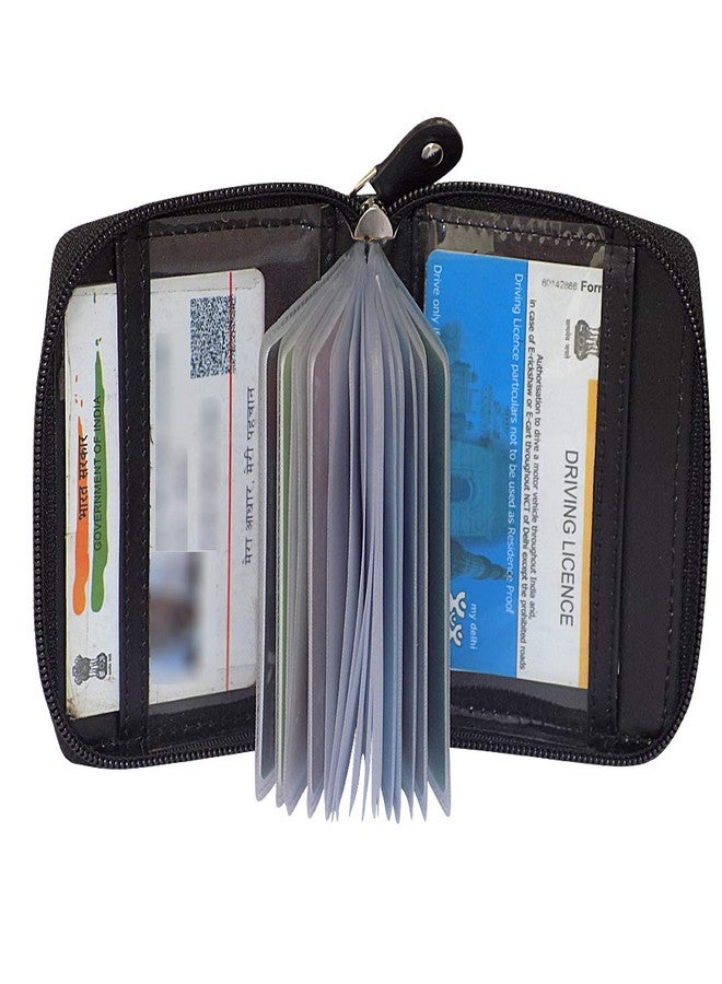 STYLE SHOES Leather Black Card Wallet, Visiting, Credit Card Holder, Pan Card/ID Card Holder Women - Image 2