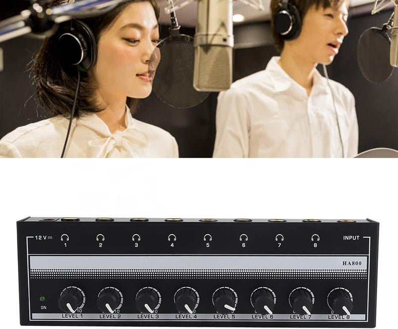 GLOGLOW Portable Stereo Amplifier, Compact Headphone Amplifier Clear Sound for Stage - Image 2