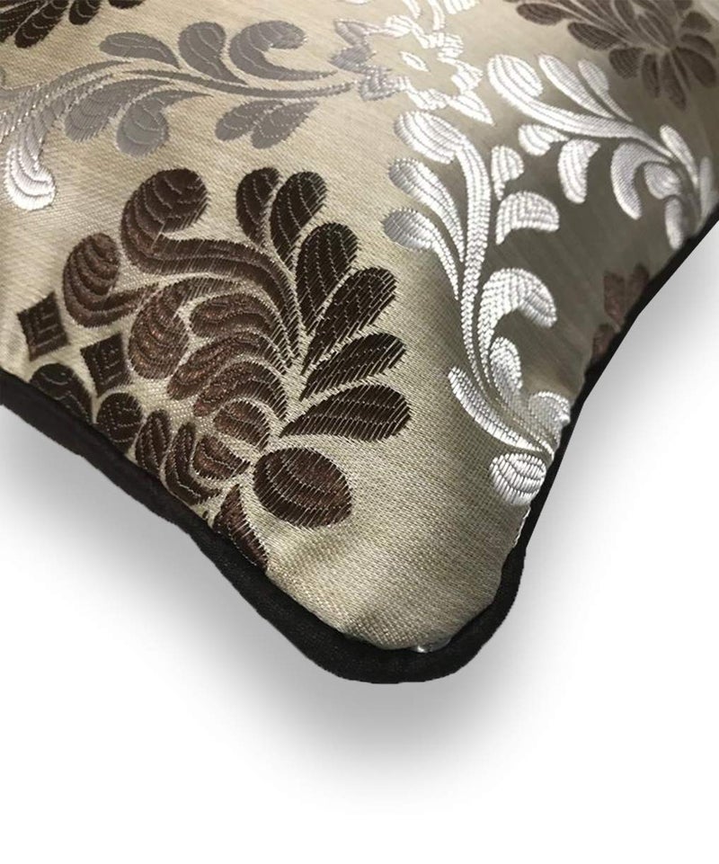 IM FAB® Jacquard Jupiter Design Brown Cushion Cover Set of 5 Pcs (12x12 inchs or 30x30 cm) - Image 3