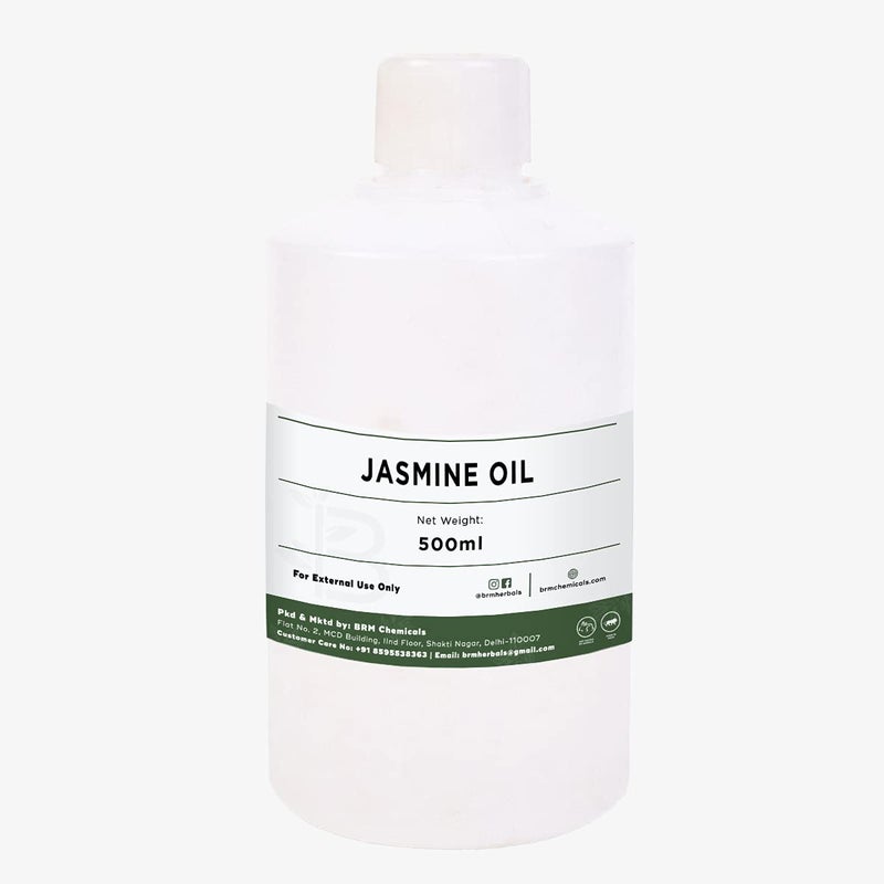 BRM HERBALS BRM Herbals Jasmine Essential Oil  Therapeutic  Cosmetic Grade  500 Ml For Aromatherapy Diffuser Soap Making Cosmetic Making Lotions Creams Diy Personal Care For Face Hair Skin  Body  - Image 1