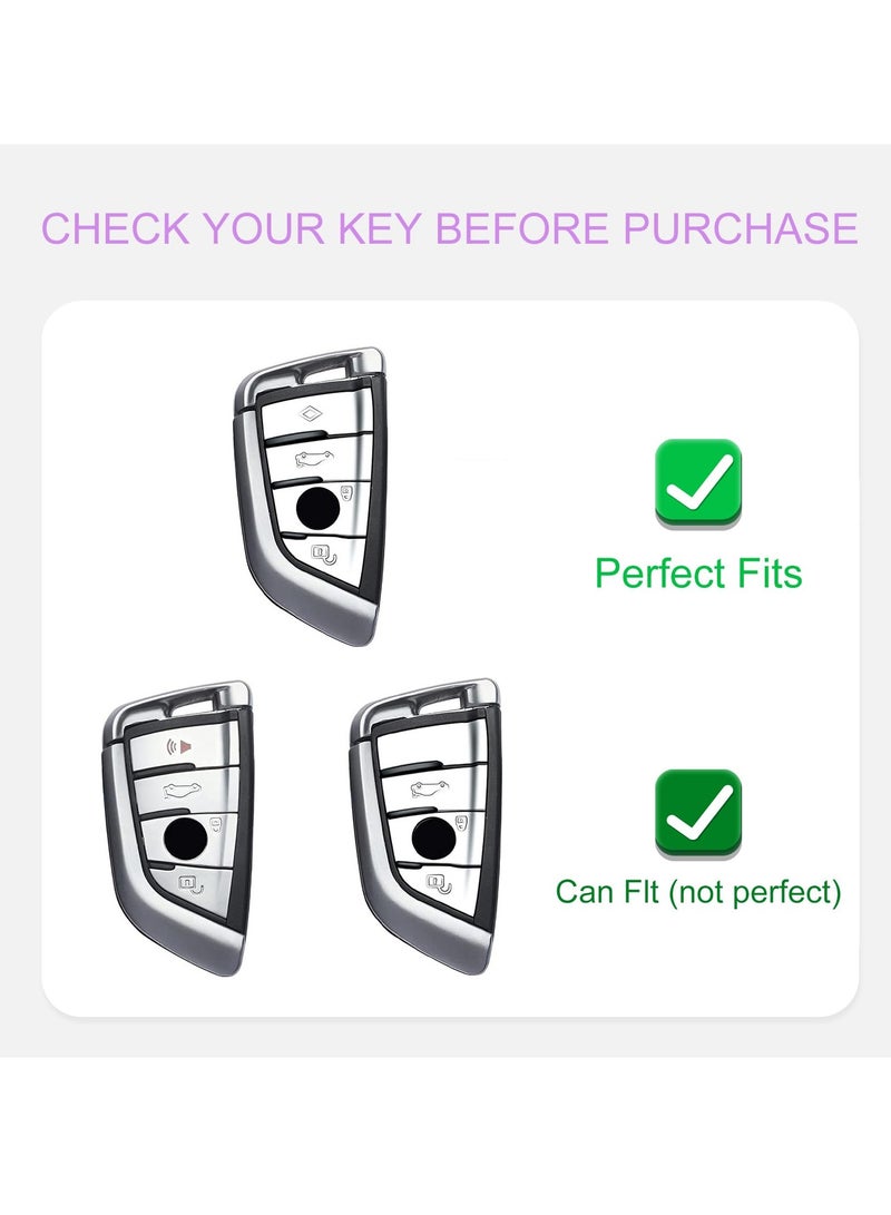 SYOSI Cover for BMW Key Fob with Keychain Lanyard, Pink Protective Shell, Compatible with BMW 2, 3, 5, 6, 7, X1, X2, X3, X4, X5, X6 Series - Durable Key Protector Case - Image 2