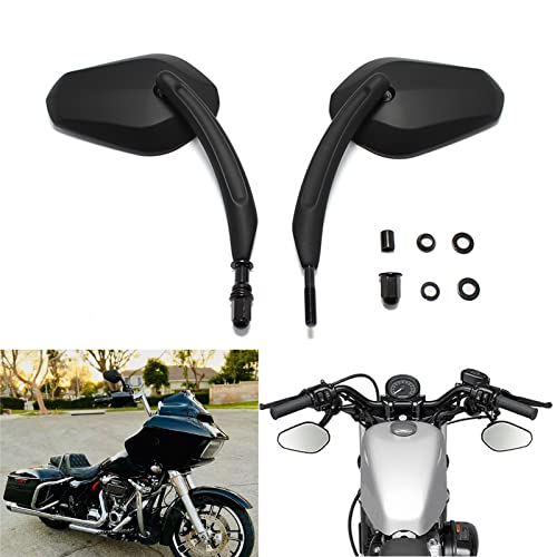 MISS MOLY Black Motorcycle Rear View Side Mirrors For Harley Davidson Road King Road Glide - Image 1