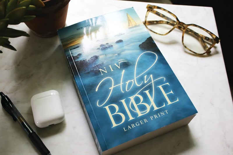 NIV, Holy Bible, Larger Print, Economy Edition, Paperback, Blue, Comfort Print - Image 2