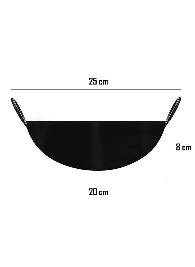 Lion Lion Iron Wok Kadai – No. 8, 20 cm, Heavy-Duty Iron for Authentic Cooking, Even Heat Distribution, Ideal for Stir-Frying and Deep-Frying  - Image 5
