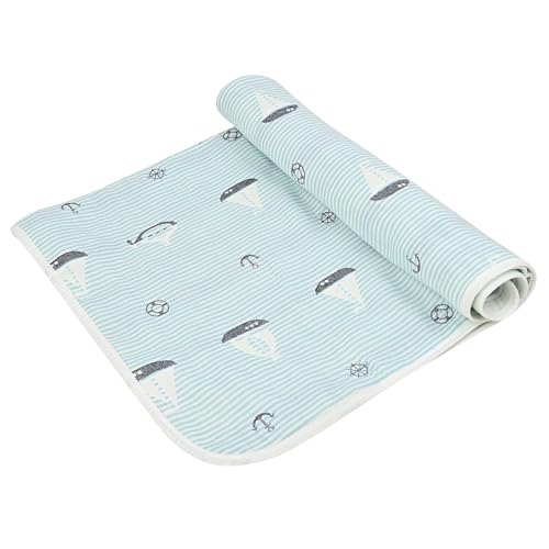 MumsLap Baby Muslin Blanket for Newborn | 6 Layer Gauze Cotton | Soft Swaddle Wrap Blanket/Quilt/Bath Towel/Nursing Cover/Crib Blankets for Boys and Girls (Sky Blue), 200 tc - Image 5