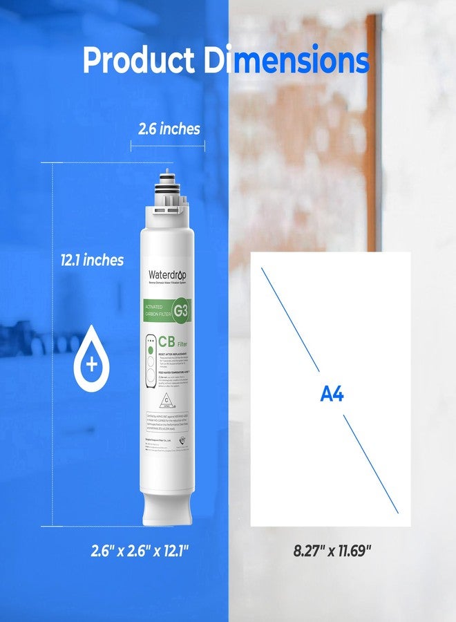 ووتر دروب فلتر Waterdrop WD-G3-CB، بديل لأنظمة التناضح العكسي WD-G3-W وWD-G3P600 وWD-G3P800-W، ضمان لمدة عام واحد - Image 5