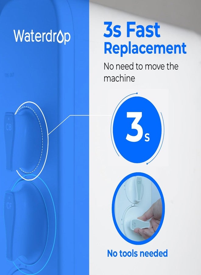 ووتر دروب فلتر Waterdrop WD-G3-CB، بديل لأنظمة التناضح العكسي WD-G3-W وWD-G3P600 وWD-G3P800-W، ضمان لمدة عام واحد - Image 4
