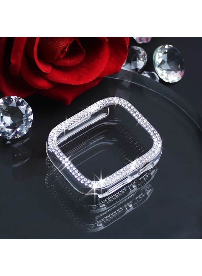 Dual Row Drill Design Shockproof Drop Resistant Watch Case For 45mm Apple Watch Transparent - Image 4