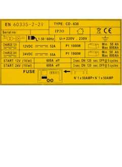 HD HD CD-630 Battery Charger 600A | 220V 50/60Hz | 90A Charging current  - Image 4