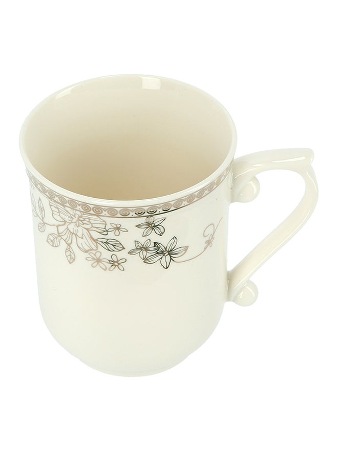 Royalford Bone Wave Coffee Mug White/Gold 400ml - Image 1