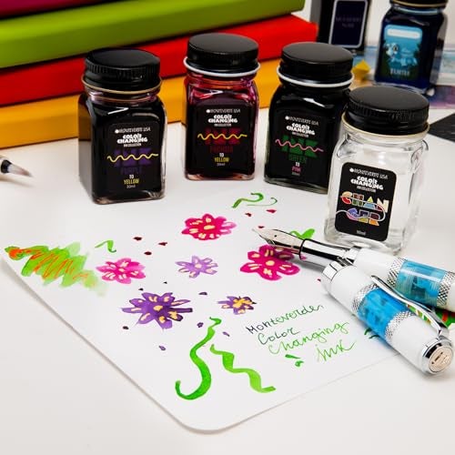 Monteverde USA Color Changing Ink Collection Gift Set – 10 Fountain Pen Inks with Transformative Colors, 30ml Bottles - Image 2