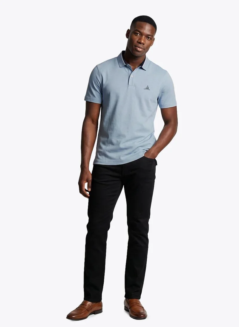 Nautica  Men Short Sleeve Polo Shirt for Smart Casual, Weekend and Comfortable Wear - Blue for Men | Best Price UAE