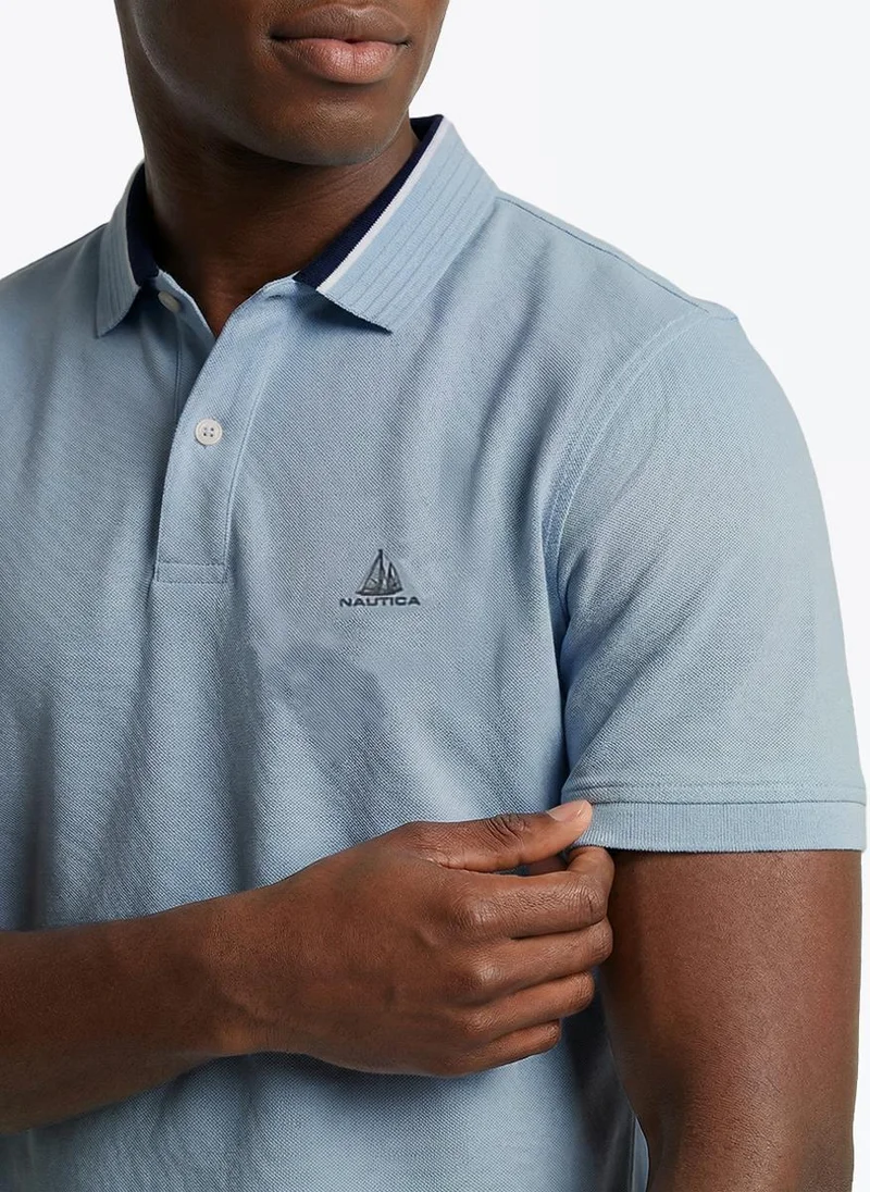 Nautica  Men Short Sleeve Polo Shirt for Smart Casual, Weekend and Comfortable Wear - Blue for Men | Best Price UAE
