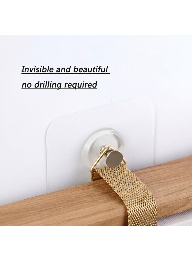 10 Pack Self Adhesive Plastic Wall Hooks - Heavy Duty 5.9 lbs Max - Picture Hangers for Home and Office Decor, Easy Hooks for Wall Decoration - Image 4