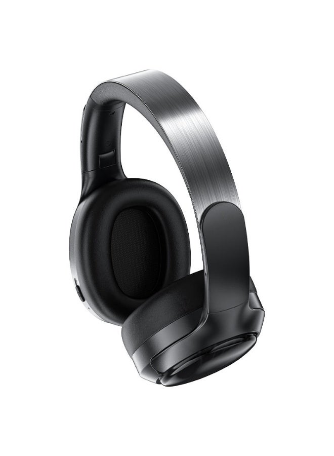 أسيفاست سماعات رأس لاسلكية فوق الأذن H5، وقت تشغيل 45 ساعة، إلغاء ضوضاء ANC، مشغلات Hi-Fi احترافية 40 مم، عصابة رأس قابلة للتعديل من الفولاذ المقاوم للصدأ - أسود - Image 4