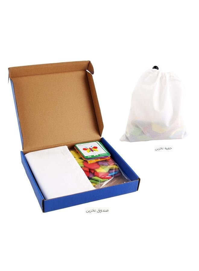 155 قطعة من ألعاب ألغاز الأطفال الصغار لعمر 1-3 سنوات، ألعاب تعليمية ألغاز تانجرام للأولاد والبنات، ألعاب مونتيسوري، أشكال ملونة، هدايا تعليمية للتعلم المبكر - Image 4