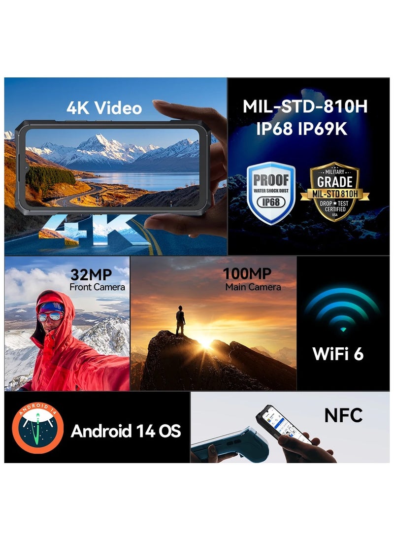 Cubot CUBOT KINGKONG X, Rugged Smartphone 5G, 32GB RAM+256GB ROM, 10200mAh, 120Hz Screen, NFC, WiFi 6  - Image 5