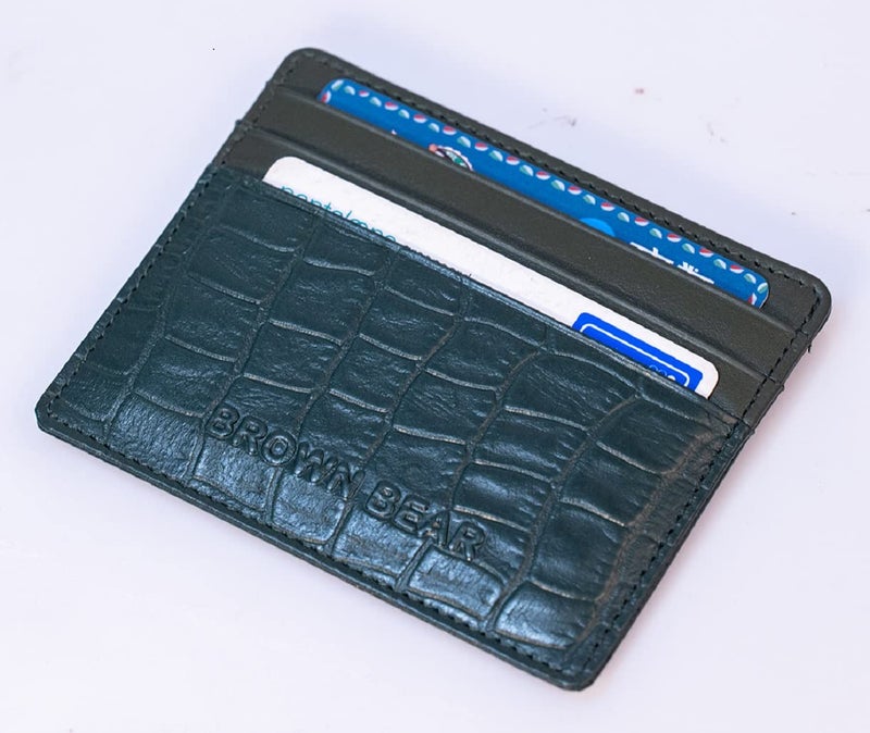 BROWN BEAR Wallet for Man | Stylish Pure German Nappa Wallet for Men Leather Original | Diwali Gift for Men | RFID ATM Card Holder (Green) - Image 3