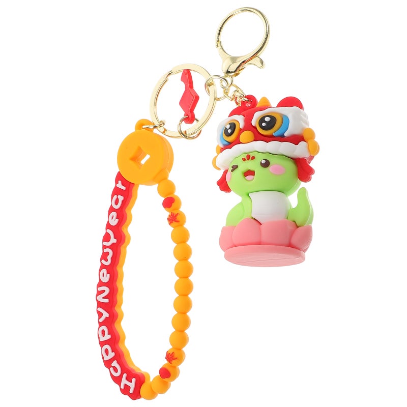 Cartoon Snake Keychain Cute Animal key Backpack Pendant 2025 Chinese New Year Decorations for Car Keys Accessories - Image 5