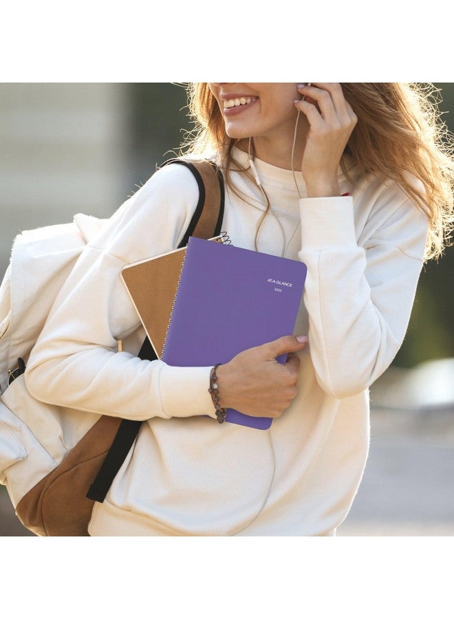 AT-A-GLANCE 2025 Appointment Book Planner, Weekly & Monthly, 5-1/2" x 8-1/2", Small, Beautiful Day, Lavender (938P-200-25) - Image 4