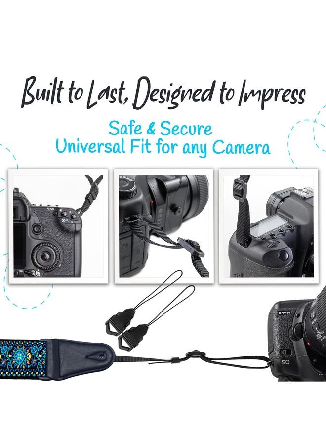 Camera Strap Padded Universal Fit Neck Shoulder and Crossbody Strap Quick Release Photographer Gift for Men and Women, Blue, 133cm*5cm - Image 4