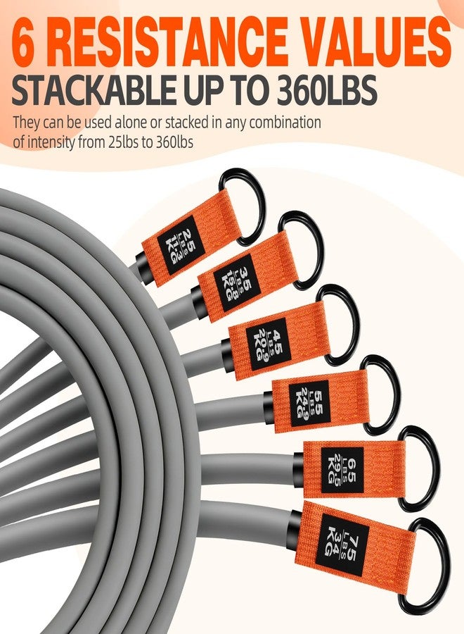 Laapee 2 in 1 18PCS Heavy Resistance Bands & Assisted Pull Up Bands Combo – 300LBS/225LBS with Non-Slip Handles, Ankle Straps, Door Anchor, Adjustable Bands & Foot Pedals for Strength Training - Image 4