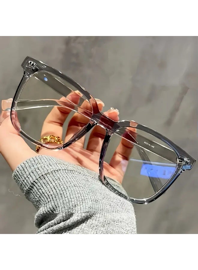 SCENT HOUSE 3 Pairs Unisex Fashion Glasses, Square Frame Suitable for Dressing Up, Gaming, Phone Use, Watching TV, Stylish Campus Style, Clear Black Frames with Facial Contour Design (Includes eyeglass case)
,blue lighe blocking glasses,eyeglasses - Image 3