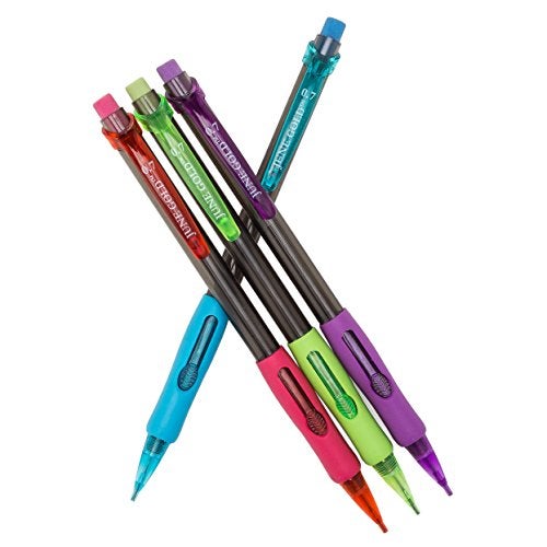 June Gold 72 Mechanical Pencils, 0.7 mm HB Lead, 2 Lead Dispensers with 220 Refills & 16 Erasers, Break Resistant, Convenient Side Click & Soft Non-Slip Grip - Image 2