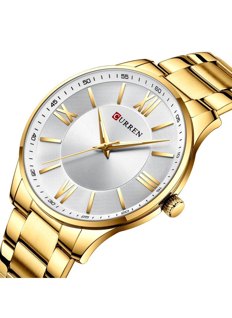CURREN CURREN-8383 Original Brand Stainless Steel Band Wrist Watch For Men With Brand Box  - Image 2