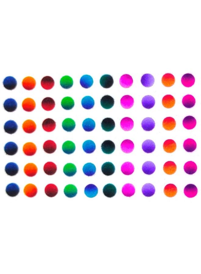KOSHIN Multi Color Double Shade Round Small Size (Per Bindi Diameter 5 Mm) Forehead Bindi For Girls Women Ladies Multi Color Bindi Pack 2  - Image 4